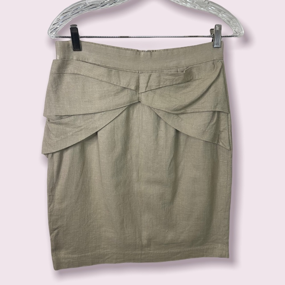 Anthropology Girls From Savoy Linen Blend Career Pencil Skirt 8